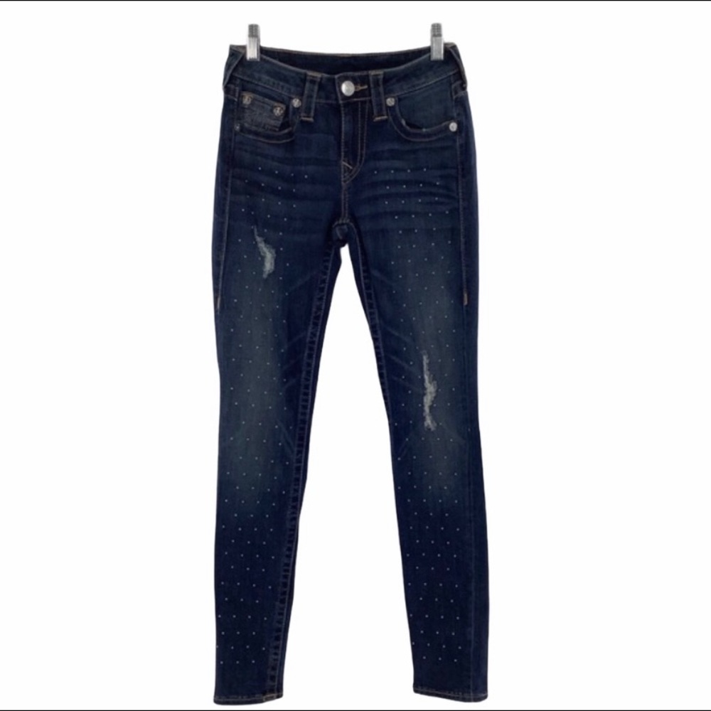 True Religion Distressed Studded Jeans